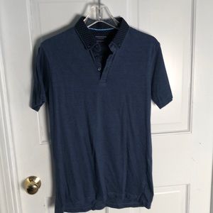 Cotton polo shirt with double collar